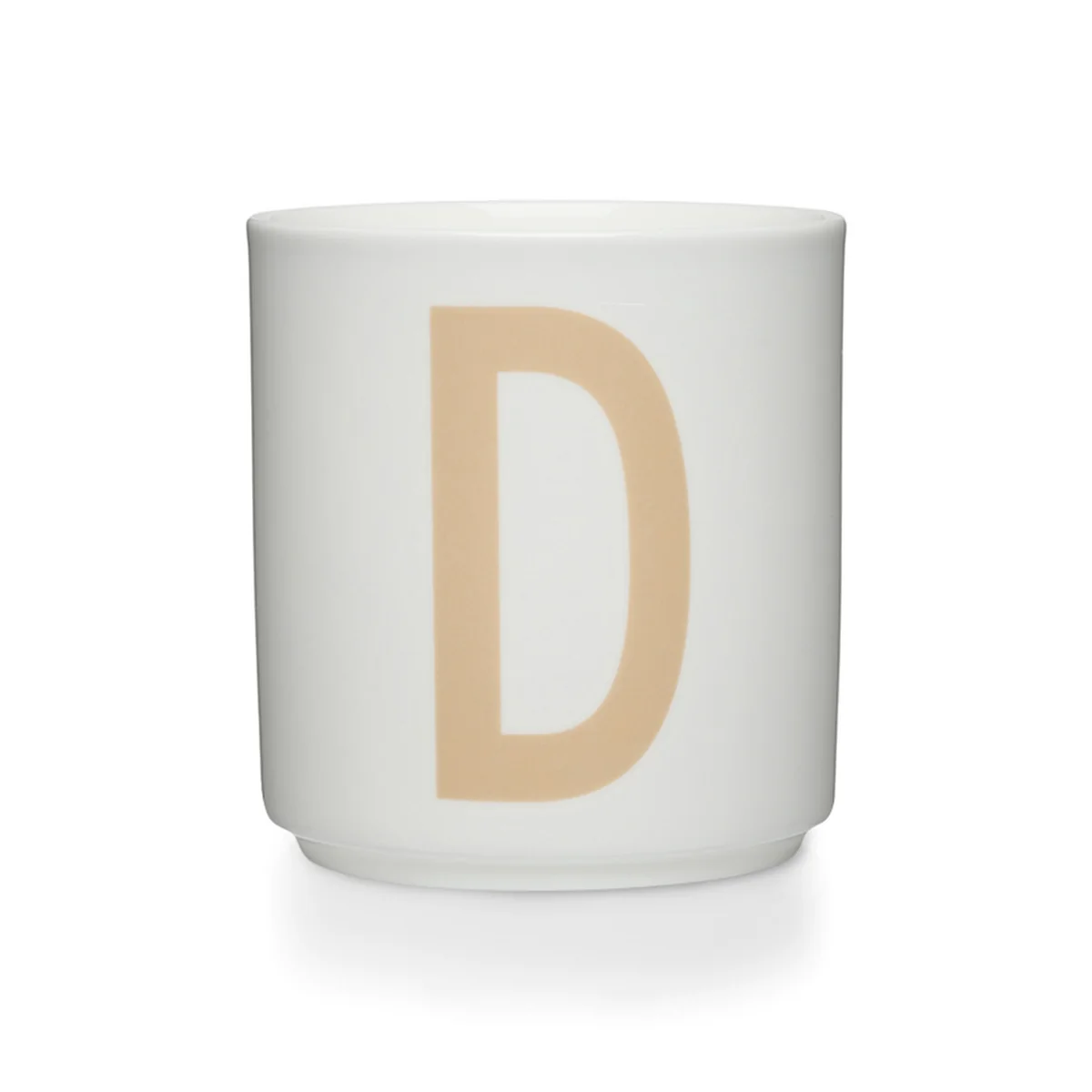 Design Letters - Tasse en porcelaine AJ D, beige / blanc Design Letters - Tasse en porcelaine AJ D, beige / blanc