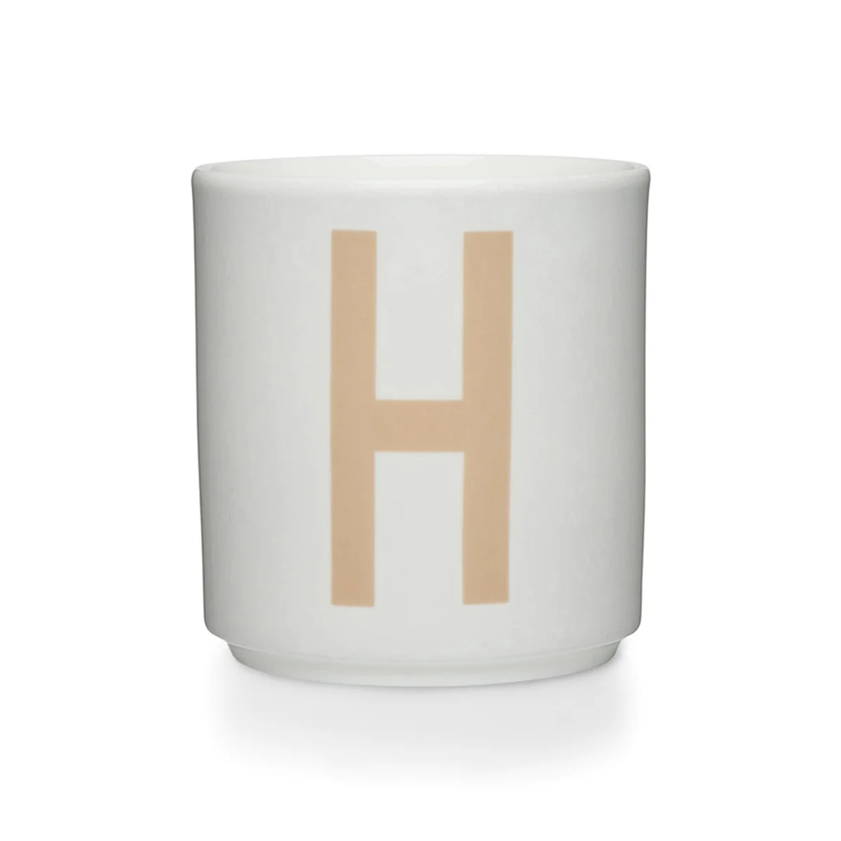 Design Letters - Tasse en porcelaine AJ H, beige / blanc Design Letters - Tasse en porcelaine AJ H, beige / blanc