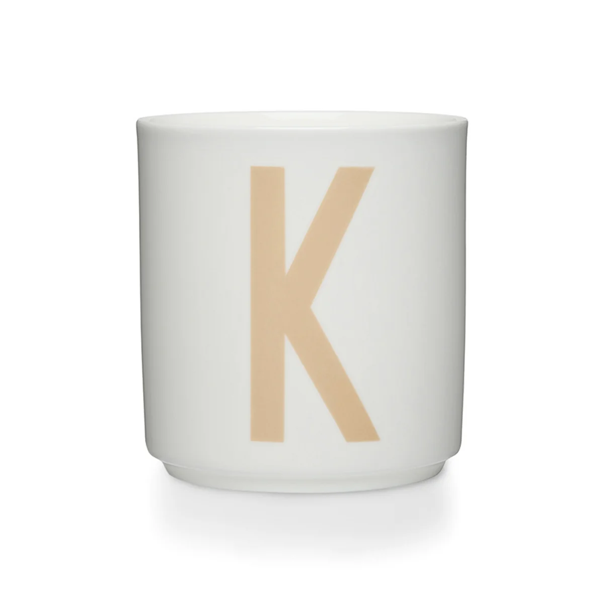 Design Letters - Tasse en porcelaine AJ K, beige / blanche Design Letters - Tasse en porcelaine AJ K, beige / blanche