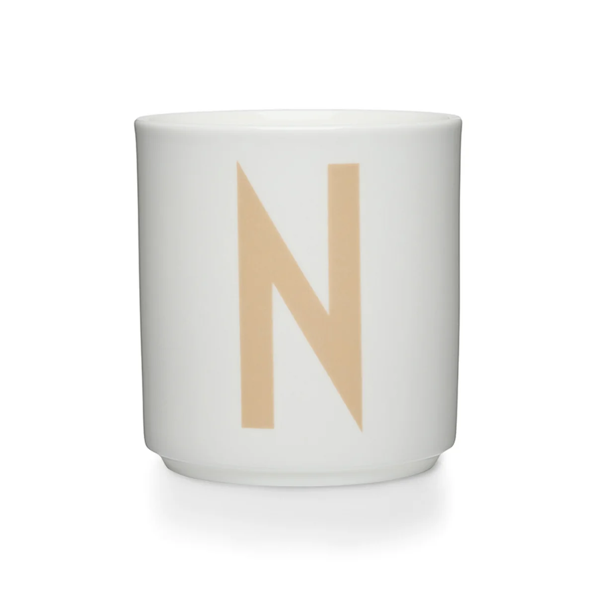 Design Letters - Tasse en porcelaine AJ N, beige / blanc Design Letters - Tasse en porcelaine AJ N, beige / blanc