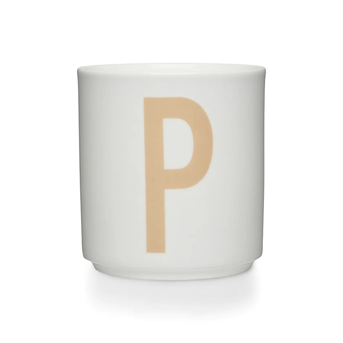 Design Letters - Tasse en porcelaine AJ P, beige / blanc Design Letters - Tasse en porcelaine AJ P, beige / blanc
