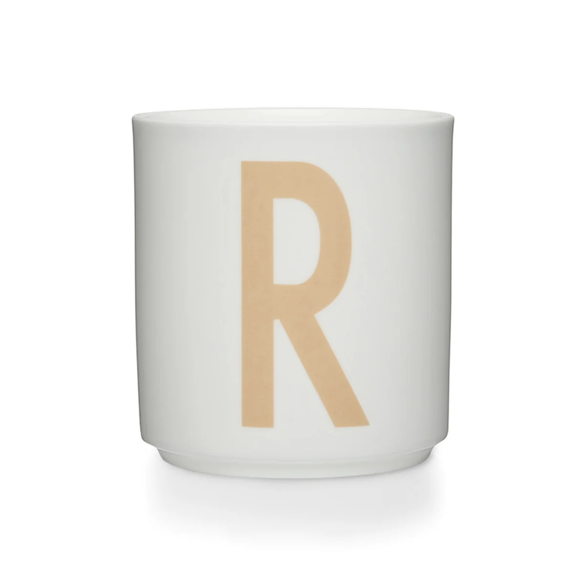 Design Letters - Tasse en porcelaine AJ R, beige / blanche Design Letters - Tasse en porcelaine AJ R, beige / blanche