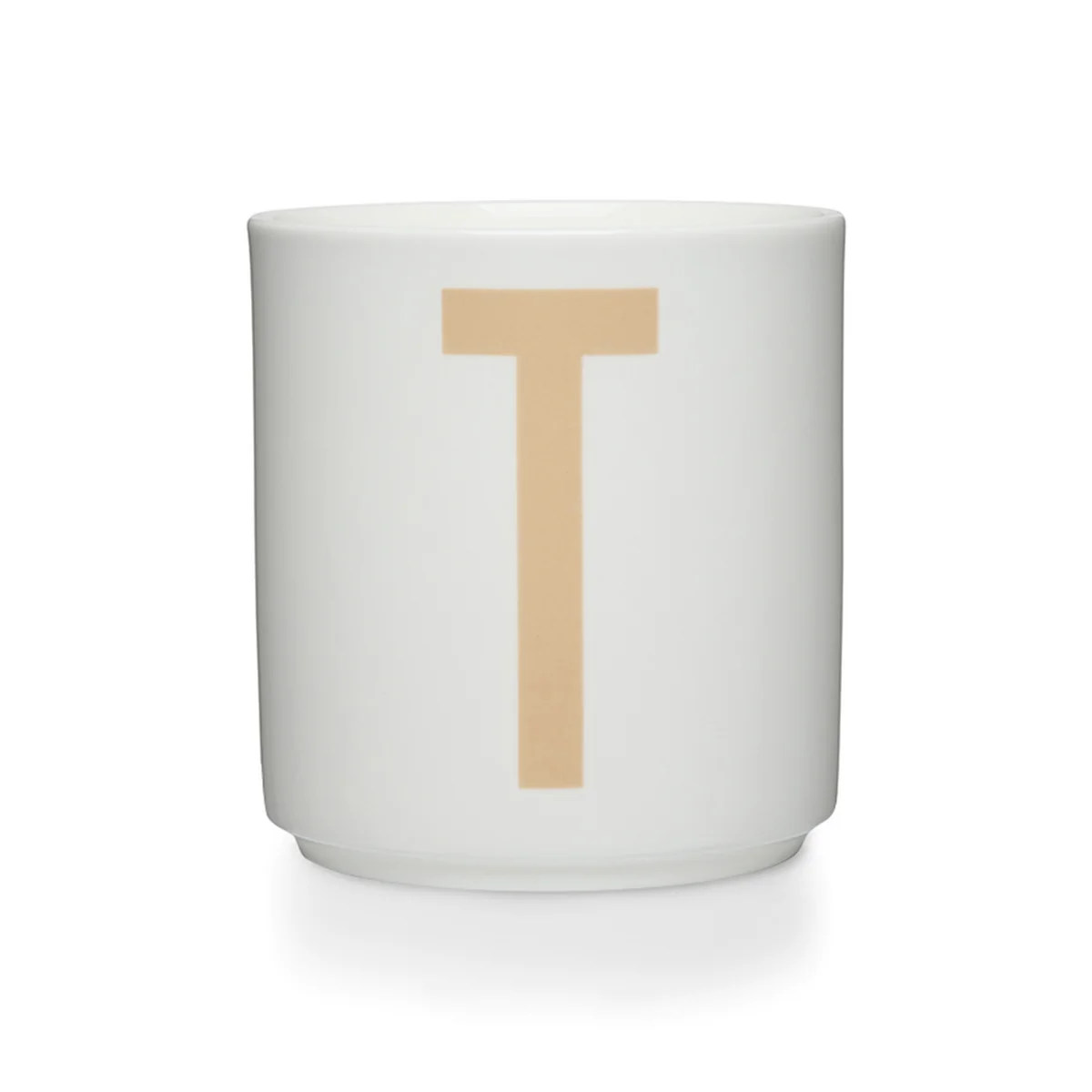 Design Letters - Tasse en porcelaine AJ T, beige / blanc Design Letters - Tasse en porcelaine AJ T, beige / blanc