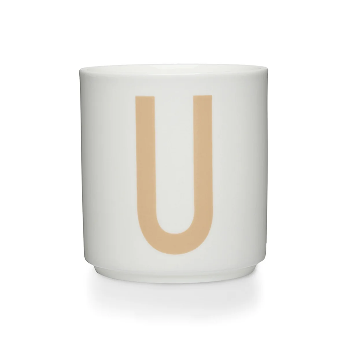 Design Letters - Tasse en porcelaine AJ U, beige / blanc Design Letters - Tasse en porcelaine AJ U, beige / blanc