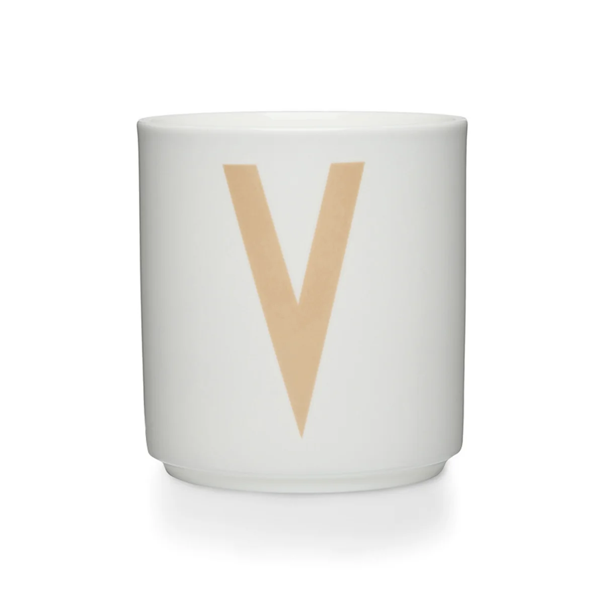 Design Letters - Tasse en porcelaine AJ V, beige / blanc Design Letters - Tasse en porcelaine AJ V, beige / blanc