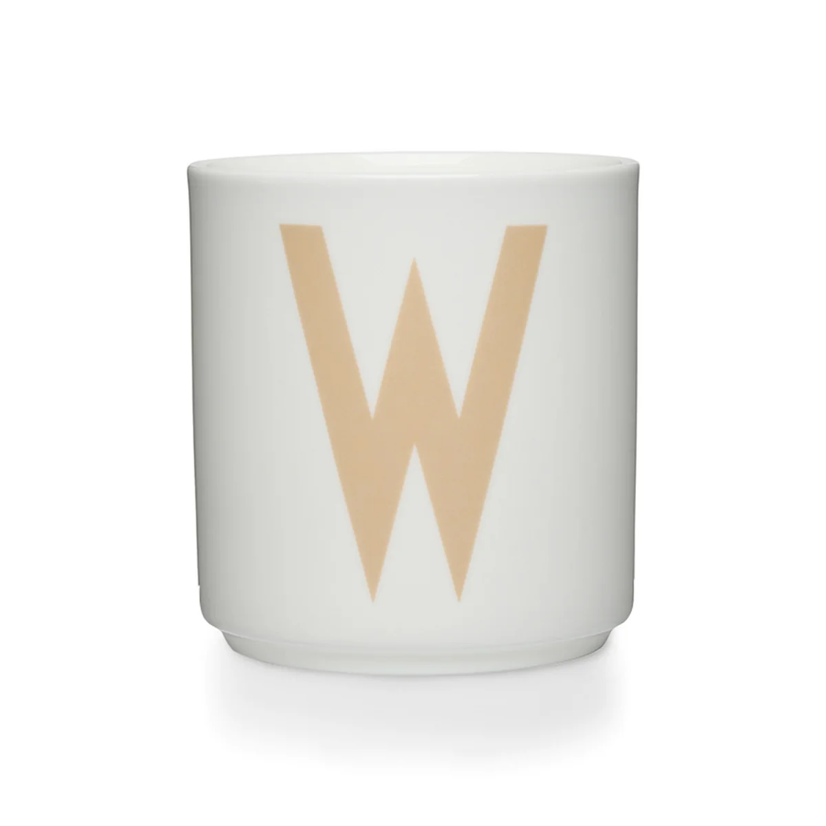 Design Letters - Tasse en porcelaine AJ W, beige / blanche Design Letters - Tasse en porcelaine AJ W, beige / blanche