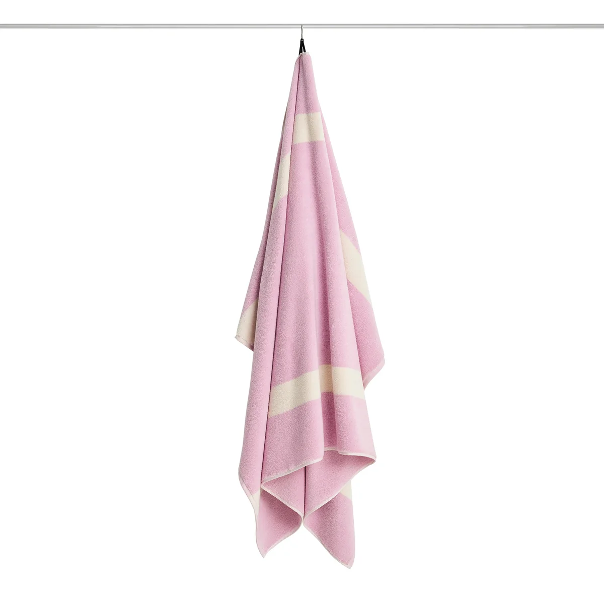 HAY - Serviette de bain « Stripe », 100 x 150 cm, rose vif