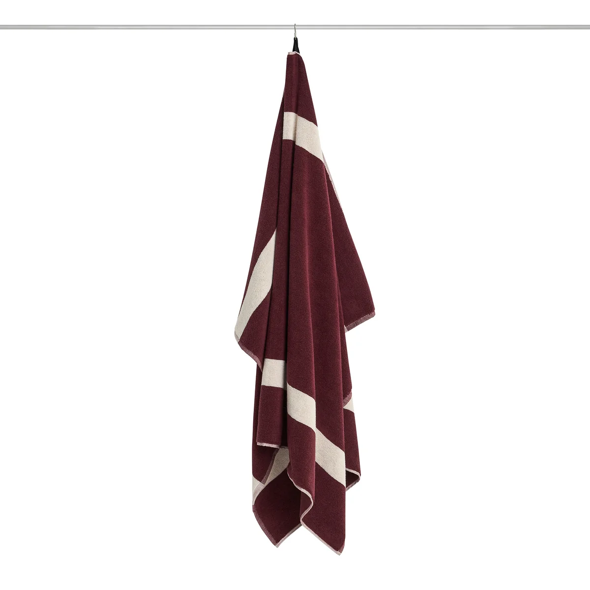 HAY - Serviette de bain « Stripe », 100 x 150 cm, bordeaux HAY - Serviette de bain « Stripe », 100 x 150 cm, bordeaux