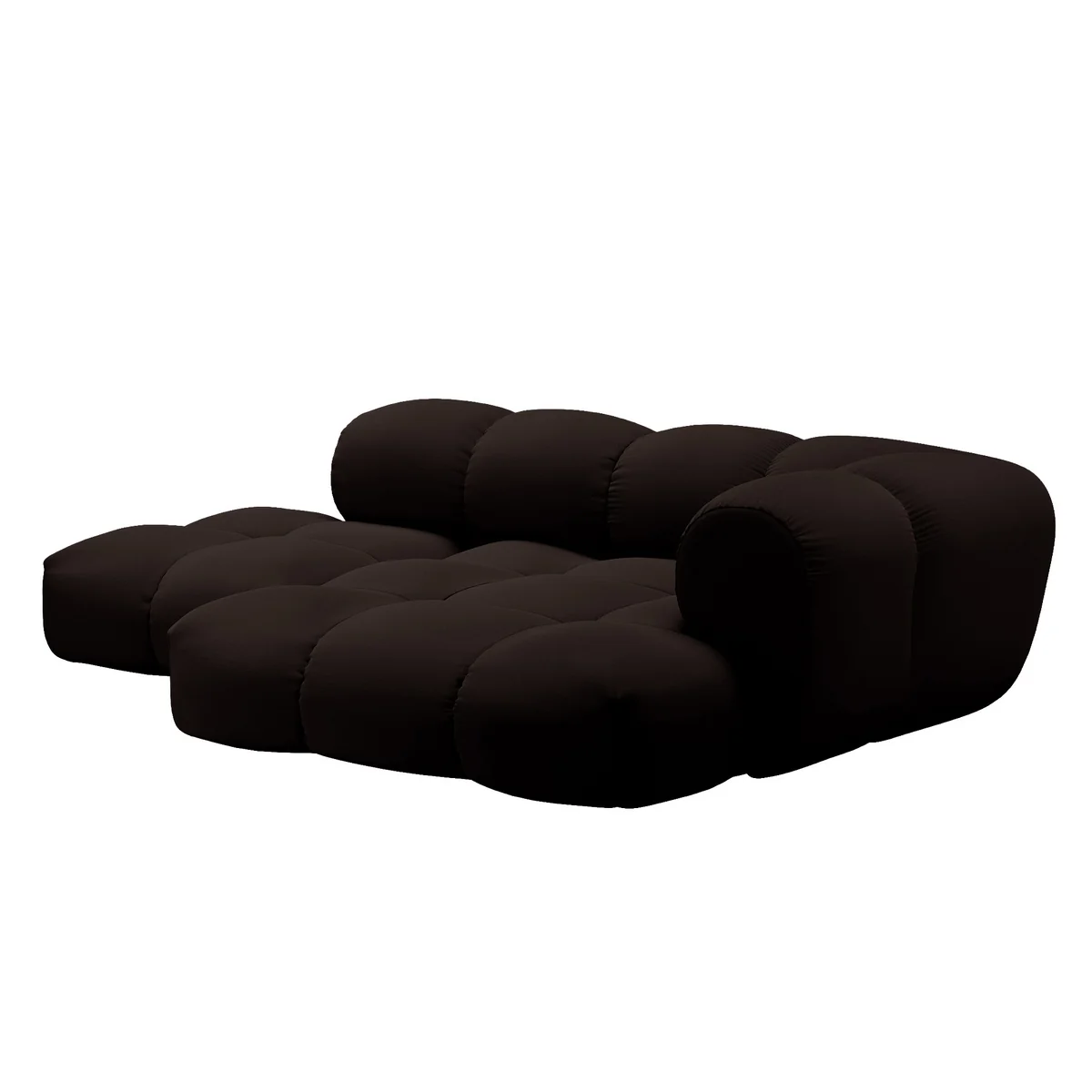 OUT Objekte unserer Tage - Canapé 3 places Sander 06, version droite, couleur ébène (Vidar 4 0386 par Kvadrat/Raf Simons)