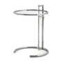 ClassiCon - Table ajustable E1027, chrome / verre de cristal