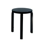 Artek - 60 Tabouret, noir / noir