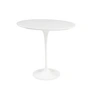 Knoll - Saarinen Tulip Table d'appoint ronde, H 52 x Ø 51 cm, stratifié blanc / blanc