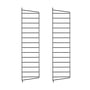 String - Echelle murale pour étagère String 75 x 20 cm, noir (lot de 2)