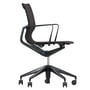 Vitra - Chaise de bureau pivotante Physix, black pealr / deep black, roulettes souples pour sols durs. 