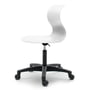 Flötotto - Pro 6 chaise pivotante, blanc, roulettes souples (avec capot noir)