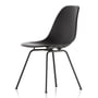 Vitra - Eames Plastic Side Chair DSX RE, basic dark / noir profond (patins en feutre basic dark)
