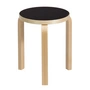 Artek - 60 Tabouret, linoléum noir