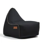 SACK it - RETRO it Canvas Pouf, noir