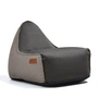 SACK it - RETRO it Canvas Pouf, brun foncé / sable