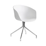 HAY - About A Chair AAC 20, aluminium poli / white 2. 0 (patins en plastique)