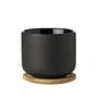 Stelton - Theo Gobelet à thé thermique avec dessous de verre, 0,2 l, noir