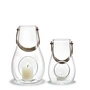 Holmegaard - Design with light Lanterne (set de 2) H 16 cm + 25 cm, transparent