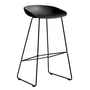 Hay - About A Stool AAS 38 Tabouret de bar H 85, black 2. 0 (patins en feutre)