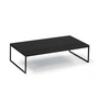 Hans Hansen - Less H 5/2 Table basse, base traîneau noir / HPL noir