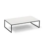 Hans Hansen - Less H 5/2 Table basse, base traîneau noir / HPL blanc