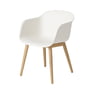 Muuto - Fiber Chair Wood Base, Chêne / blanc recyclé