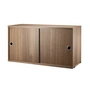 String - Module d'armoire avec portes coulissantes 78 x 30 cm, noyer