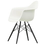 Vitra - Eames Plastic Armchair DAW, érable noir / blanc (patins en plastique basic dark)