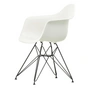 Vitra - Eames Plastic Armchair DAR, basic dark / blanc (patins en plastique basic dark)