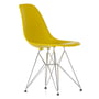 Copie - Vitra - Eames Plastic Side Chair DSR RE, chromé / moutarde (patins en plastique basic dark)