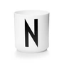 Design Letters - Tasse en porcelaine AJ - N, blanc