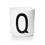 Design Letters - Tasse en porcelaine AJ - Q, blanc