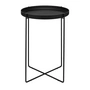 e15 - Habibi Table d'appoint H 47 Ø 37 cm, noir profond
