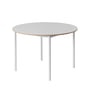 Muuto - Table Base Ø 110 cm, blanc / bord en contreplaqué
