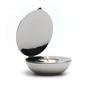 Design House Stockholm - Photophore pour bougies chauffe-plat Shell, nickel/chrome