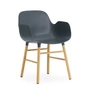 Normann Copenhagen - Fauteuil Form Armchair, piètement en chêne / bleu