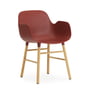 Normann Copenhagen - Fauteuil Form Armchair, piètement en chêne / rouge