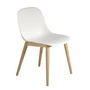 Muuto - Fiber Side Chair Wood Base, chêne / blanc