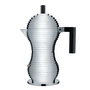 Alessi - Pulcina Cafetière espresso, 30 cl, argent / noir