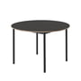Muuto - Base Table Ø 110 cm, noir / linoleum avec bord en contreplaqué