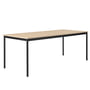 Muuto - Base Table 190 x 85 cm, noir / plaque de chêne / bord contreplaqué