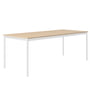 Muuto - Base Table 190 x 85 cm, blanc / plateau de chêne / bords contreplaqué