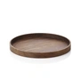 applicata - Luna tray plateau de service, ∅ 28 cm, chêne fumé
