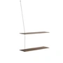 Woud - Etagère stedge murale 80 cm, chêne fumé