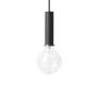 Ferm Living - Luminaire socket suspendu high, noir