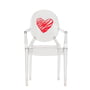 Kartell - Lou Lou Ghost chaise pour enfant, transparent / cœur